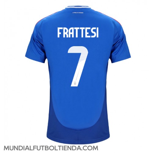 Camiseta Italia Davide Frattesi #7 Primera Equipación Replica Eurocopa 2024 mangas cortas